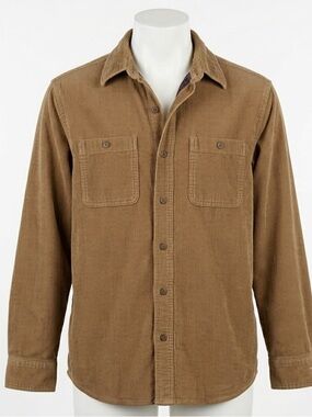 L.L. Bean Corduroy Shacket / Shirt Jacket, Plaid Lined, small regular